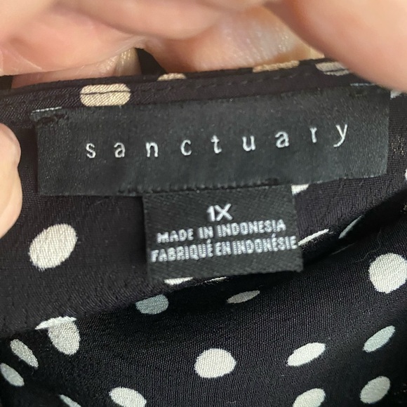 Sanctuary Polka Dot Button-Up Blouse - Picture 5 of 5